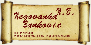Negovanka Banković vizit kartica